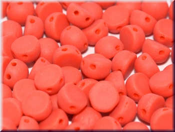2-Hole-Cabochons 6mm Matt Red