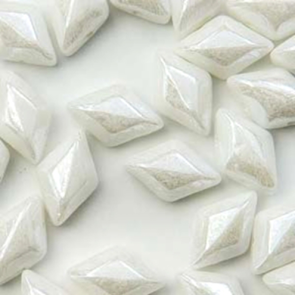 GemDuos - 5x8 mm - White Luster - 25 Stück