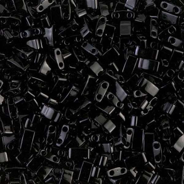Miyuki Half Tila Beads - Black