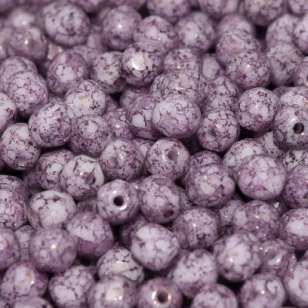 4 mm Glasschliffperlen Teracota Purple