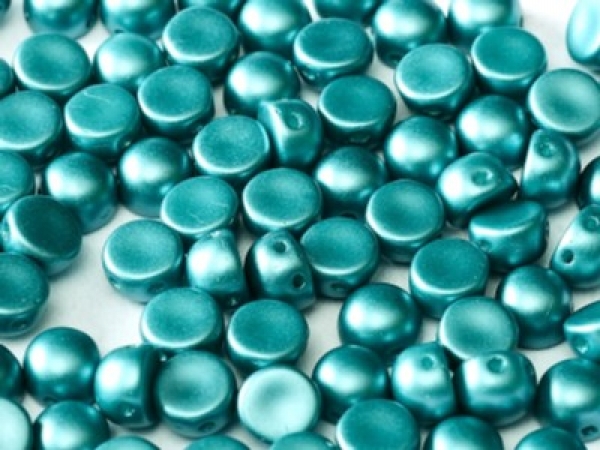2-Hole-Cabochons 6mm Pastel Emerald