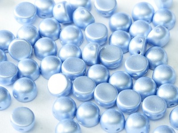 2-Hole-Cabochons 6mm Pastel Light Sapphire