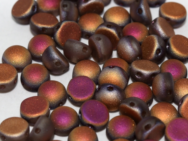 2-Hole-Cabochons 6mm Matt Full Sliperit