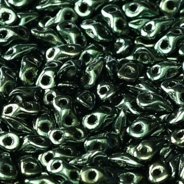 Super8 Beads Jet Red Luster