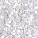 Miyuki Half Tila Beads - White Pearl Ceylon