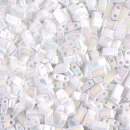 Miyuki Half Tila Beads - White AB