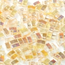 Miyuki Half Tila Beads - Crystal Yellow Rainbow