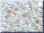 2-Hole-Cabochons 6mm Crystal Full AB