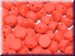 2-Hole-Cabochons 6mm Matt Red