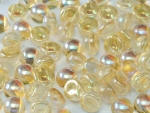 2-Hole-Cabochons 6mm Yellow Rainbow